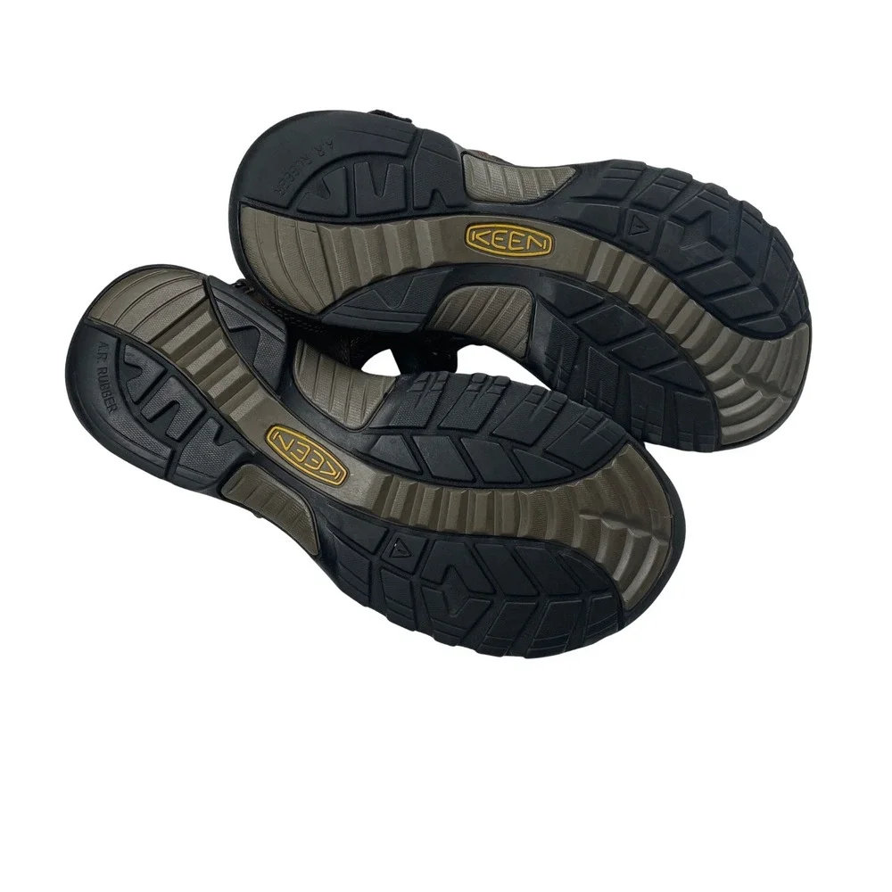 KEEN Rialto 3 Point Mens Sandals US 9‎ M Leather Hiking Outdoor Brown 1016643